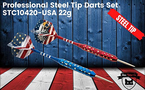 Shot Taker Co. Est. 2017 Steel Tip Darts Set - Professional Darts Steel Tip For Dartboard thumb #1
