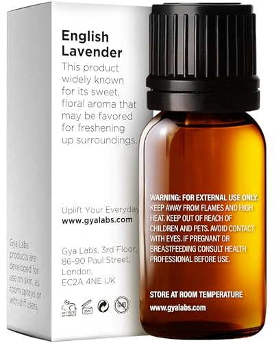 Image of 100% Pure English Lavender Essential Oil - 0.34 Fl Oz - English Lavender Oil for Hair, Skin, Diffuser, Aromatherapy & DIY Candle Making Scent