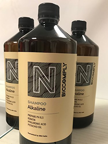 Champú Alkaline biológico pH 8,5 1 l keratina/ácido hialurónico/pistacho
