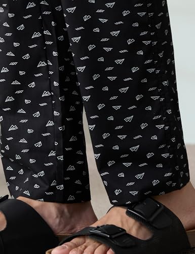 Image of Amazon Brand - Symbol mens 100% Cotton Pyjama /Lounge Pants |Regular Fit | Printed | Available in Plus Sizes