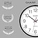 Amazon.com: SHARP Wall Clock Silent Non Ticking 10 Inch Quality Quartz ...