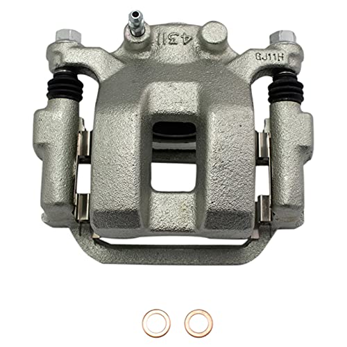 Image of TRQ Rear Brake Pad and Rotor Set Ceramic Vented Rotors Calipers