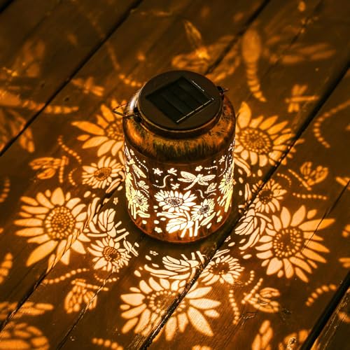 Lanterne solaire tournesol lot de 2 comme cadeau idéal de Noël et d'anniversaire pour maman