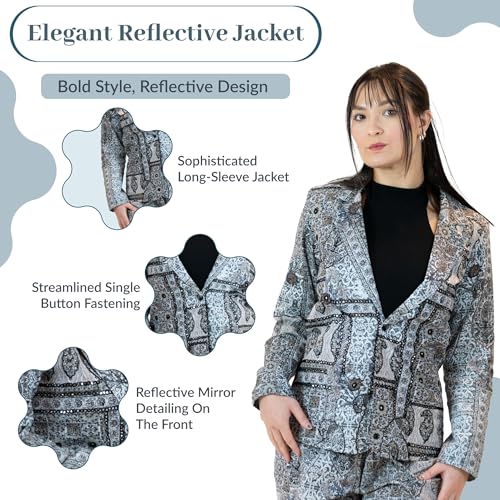 Womens Suits 2 Piece Set Business Casual - Mirror Work Blazers with Sleek Trouser - 2 Piece Sets for Women Fall Dressy4