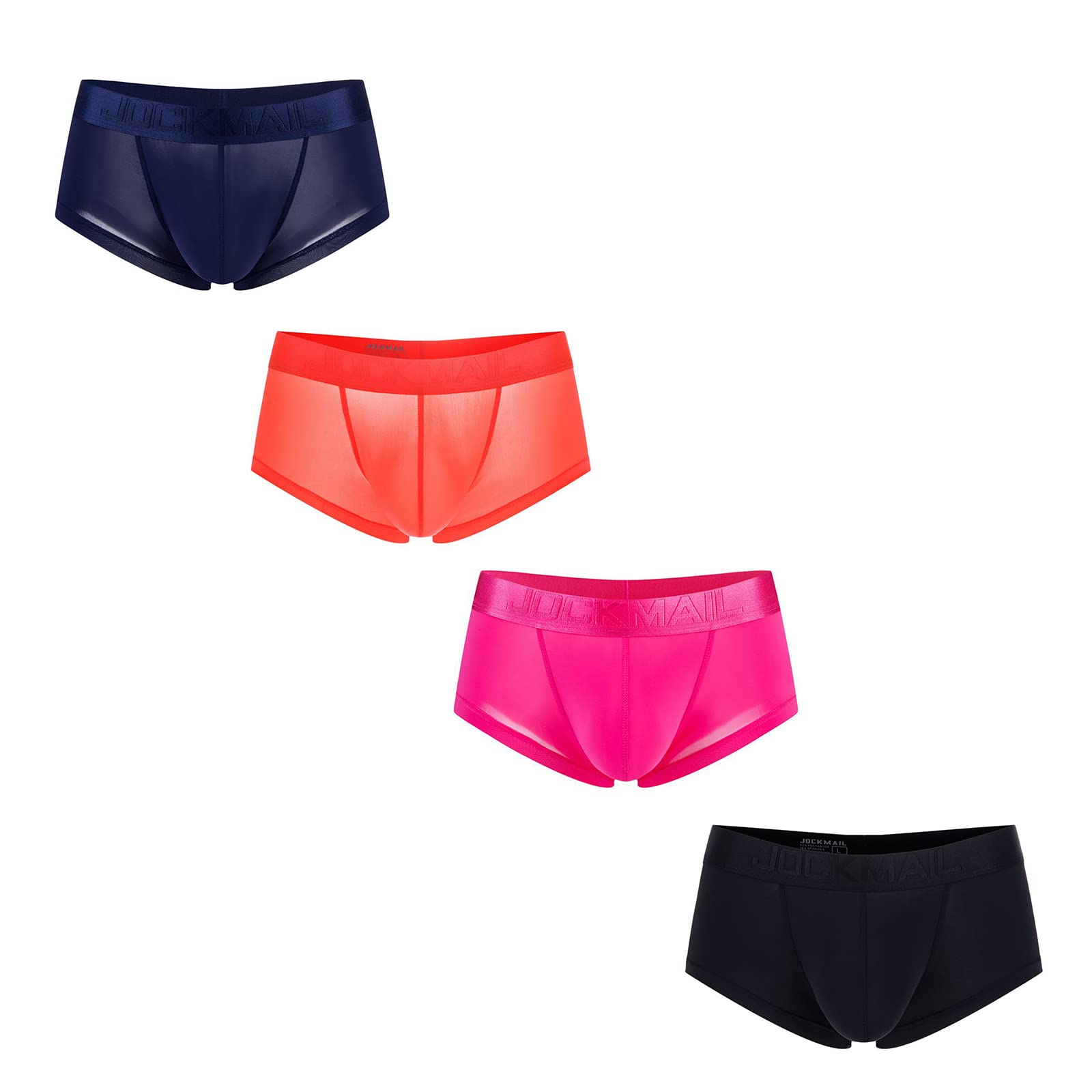 JOCKMAIL4PCS/Pack Mens Boxer Briefs Mens Underwear Boxer Briefs Pack Mens Athletic Underwear Ice Silk Mens Boxers Underwear