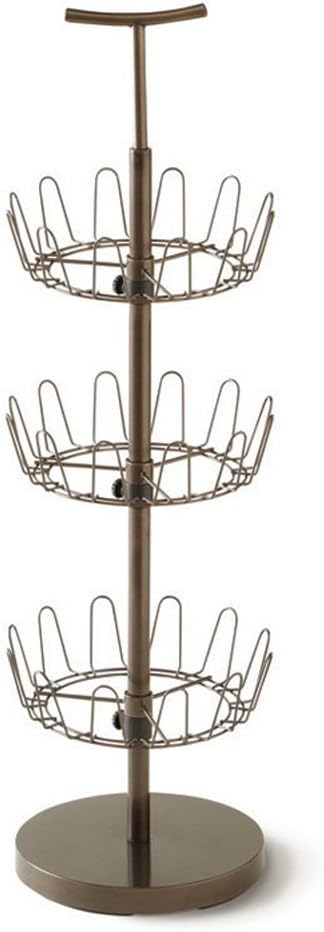 Honor Jojoba Shoe Tree Stand Revolving Shoe Carousel Antique Bronze Color 18 Pairs