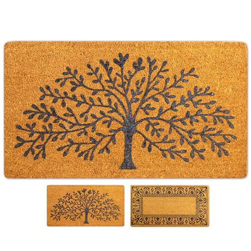 LUA VIKA Tapis Entree Interieur et Exterieur, paillasson antiderapant et Absorbant, paillassons pour entrée en Fibre de Coco, Tapis Original de Porte, 40x70...