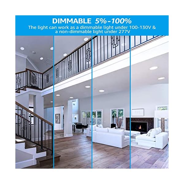 LED-Lichterketten Schlafzimmer, 18W 8'' Ultra Thin Deckeneinbauleuchte mit J-Box – Bild 4