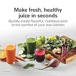 Hamilton Beach HealthSmart Juicer Machine, Compact Centrifugal Extractor, 2.4” Feed Chute for Fruits and Vegetables, Easy to Clean, BPA Free, 400W, Black and Gray (67502) - Image 2