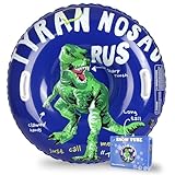 Snow Tubes for Kids, 36' Durable Inflatable Snow Sleds, Heavy Duty Thickened Bottom Snow Sled with Sturdy Handles, Sledding Skiing Winter Outdoor Gifts Toys for Kids (Dinosaurs)