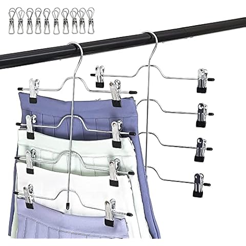 Perchas de Metal para Pantalones con Clips DARUITE Cover