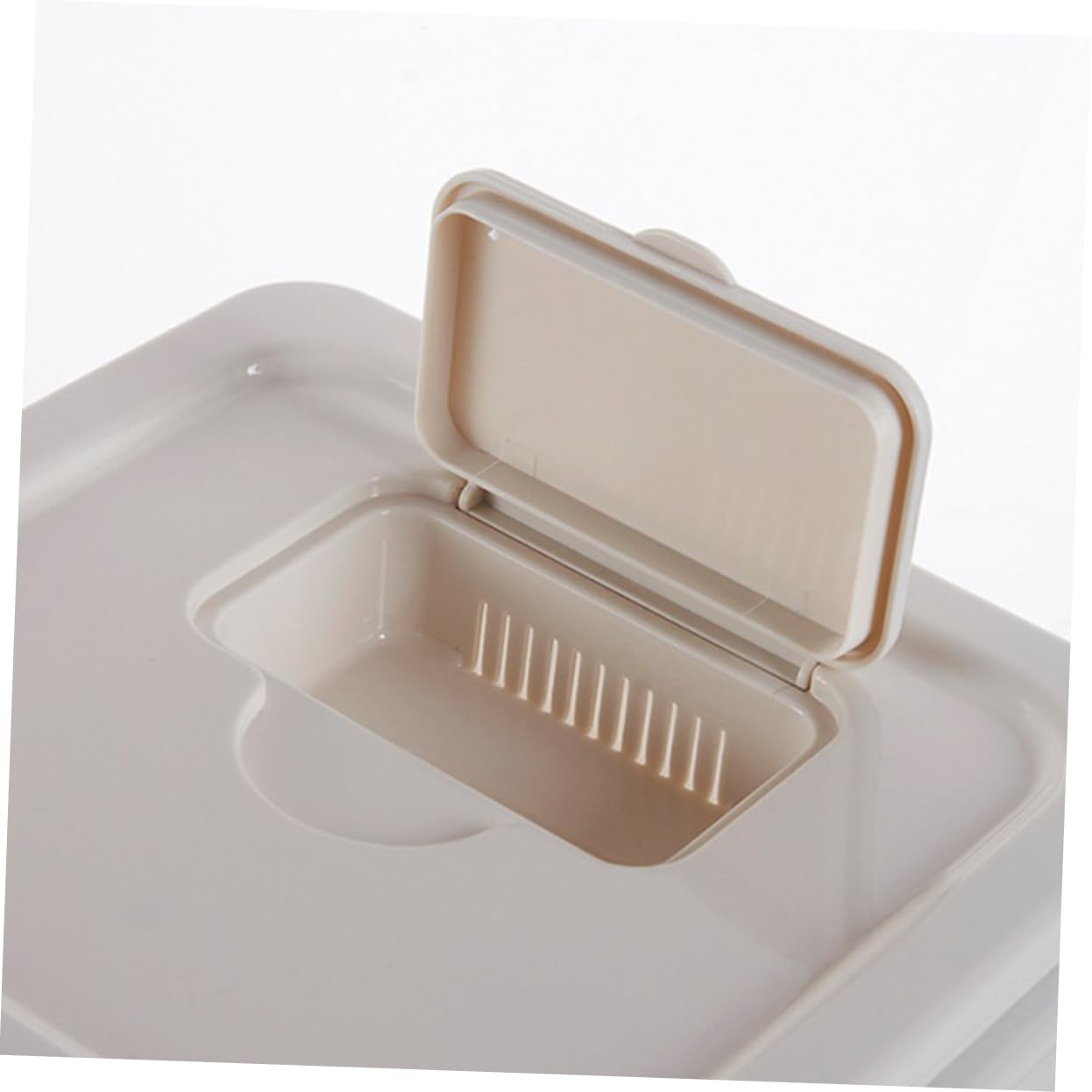UPKOCH Contenitore per Crocchette Animali Domestici in Pp Design Ermetico e Affidabile, Barile Beige Semplice e Raffinato, per Conservare Cibo Asciutto e Alimenti per Animali