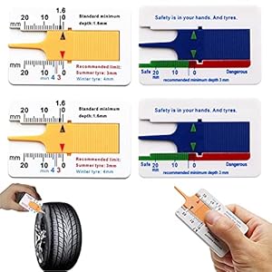 Profieldieptemeter Motorfiets 4 Stukken Profieldieptemeter Autobanden Profieldieptemeter Hanger Profieldieptemeter Profi…