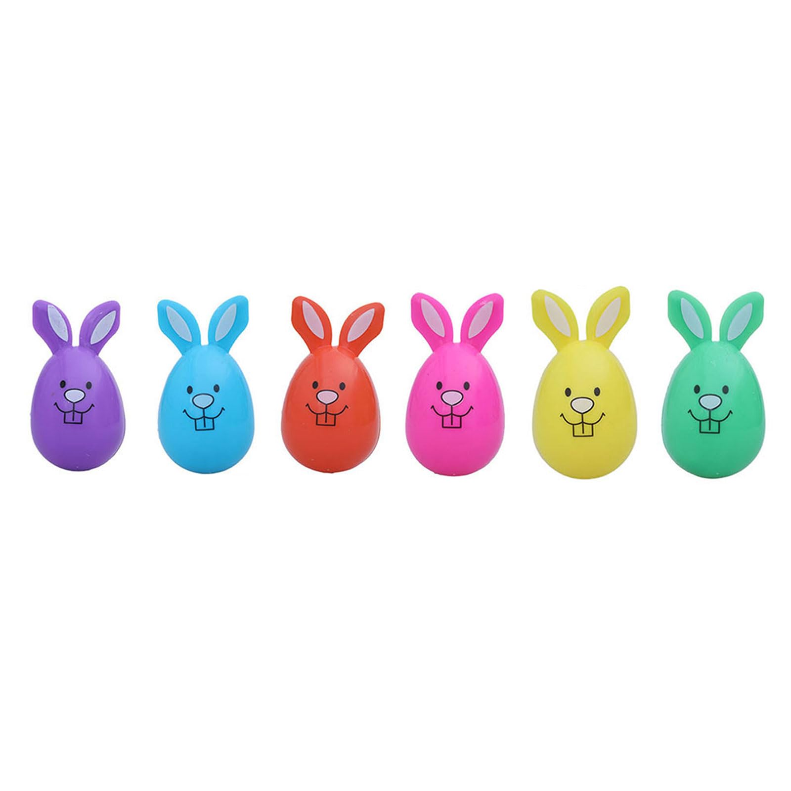 Fillable Plastics Bunnys Shape Eggs Empty for Easter Hunt Basket Stuffer Easter Themed Characters Empty Bunnies Eggs