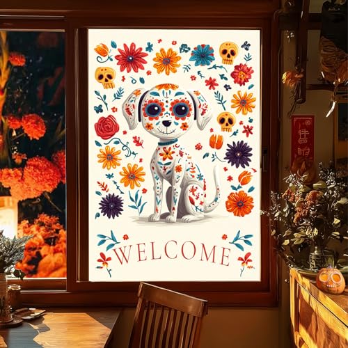 Película decorativa Halloween Día de Muertos 31x47 pulgadas miniatura 1