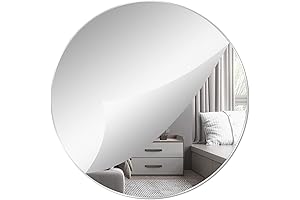 Wall Mirror Circle Self Adhesive Round, Perfect for Bathroom, Bedroom, and Decor