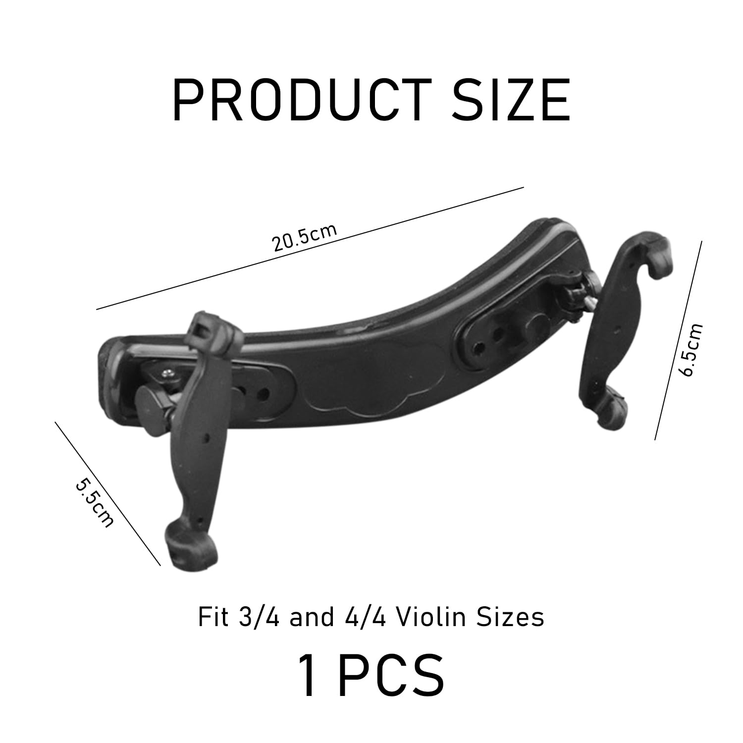 1 support d'épaule de violon, 1 silencieux, support de violon, coussin d'épaule de violon, accessoire de jeu de violon, convient pour violons 3/4 et 4/4