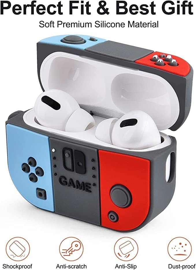 Image of Compatible with Airpods 4 (2024) Pouch Case Cover, Soft Silicone Case Cover with Key-Chain, 360 for Airpods 4 Gen Full Protective Pouch Case (NINTINDO)