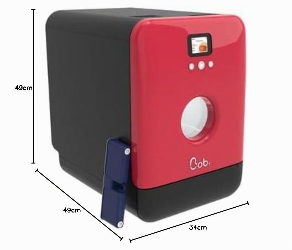 DAAN TECH Mini lave vaisselle Bob le mini lave-vaisselle Pack Premium rouge