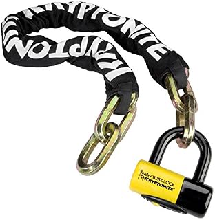 Kryptonite New York Fahgettaboutit Chain Lock - 100cm - Black/yellow
