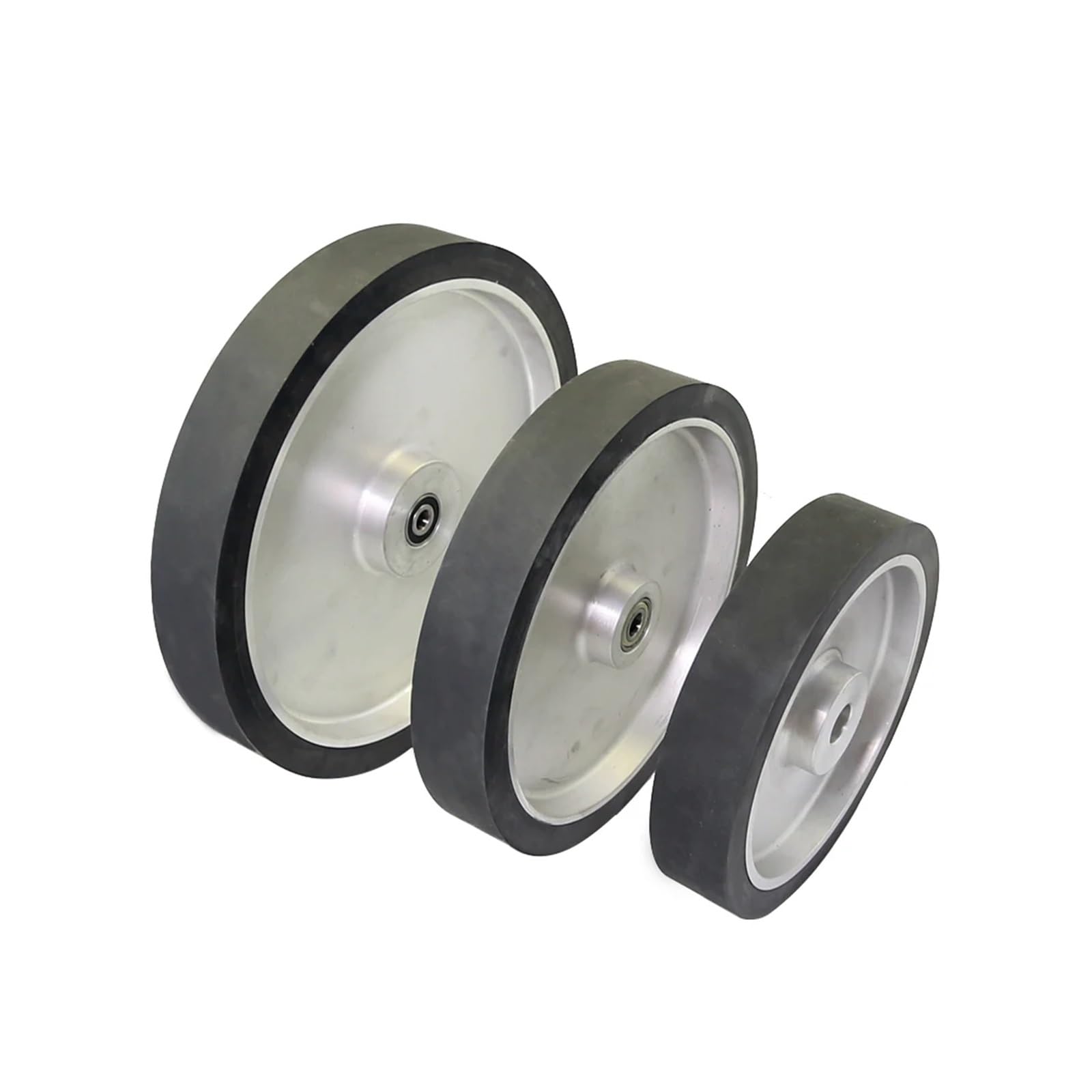 250–350 mm Vollgummi-Kontaktrad, Bandschleifer, Polierscheibe | 250x50mm,6202 installed 12.7