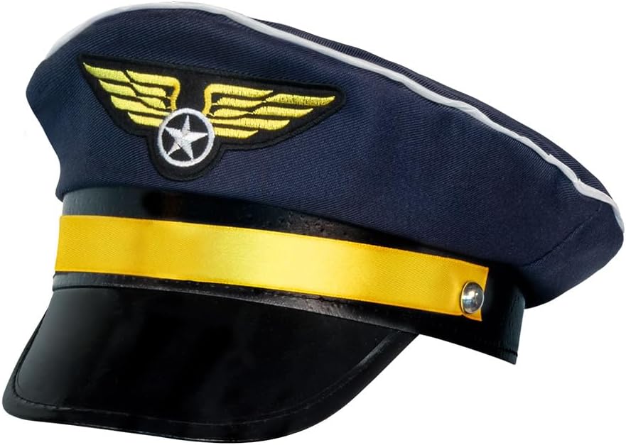 BOLAND BV 01253 Airline Pilot Captain Crew Hat/ Cap Fancy Dress Accessory Nazy Blue