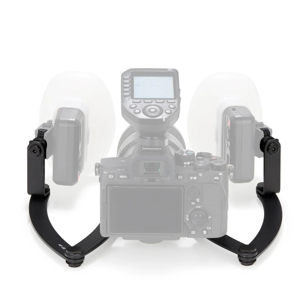MFDB Mini support de flash professionnel à double tête pour équipement de flash MF12-DK1