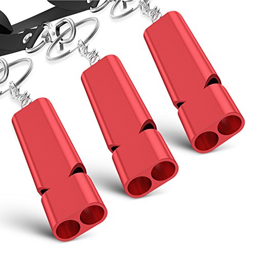 ホイッスル 笛 防災 救援 PolySky ネックストラップ付き アウトドア 学校 ジム キャンプ ハイキング 生存 コーチ 審判 装備 ライフガード(赤 3枚 アルミ製) ホイッスル 笛 防災 救援 PolySky ネックストラップ付き アウトドア 学校 ジム キャンプ ハイキング 生存 コーチ 審判 装備 ライフガード(赤 3枚 アルミ製)