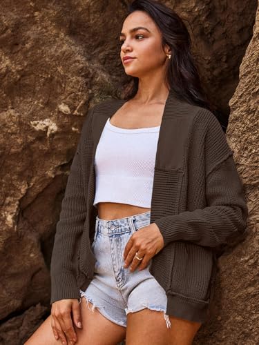 SENSERISE Womens Cardigan Sweaters Cable Knit Sweater Open Front Long Sleeve Chunky Cardigan Outerwear Coats4