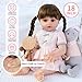SCOM Lifelike Reborn Doll, Full Silicone Body - 18 Inch Realistic Dolls Girl with Long Hair Handmade, With Cloths and Accessories, For Christmas, Birthdays, Idea Gift for Mothers, Girls and Collectors