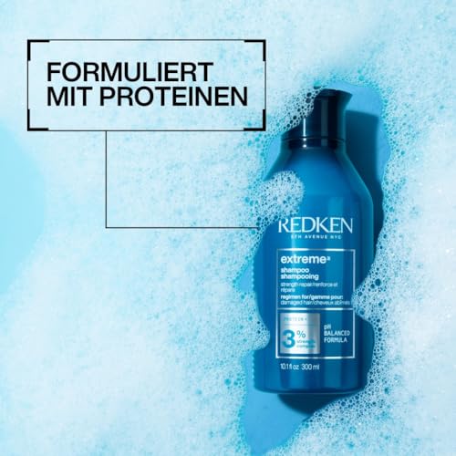 5. Bild von Redken | Pflegeset für sprödes und geschädigtes Haar, Anti Haarbruch, Mit Interlock Protein Network, Extreme Shampoo 300 ml & Conditioner 300 ml