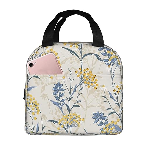 ランチバッグ 黄色の果実と葉 人気 おしゃれ 軽量 保冷保温 男女兼用 通勤 通学