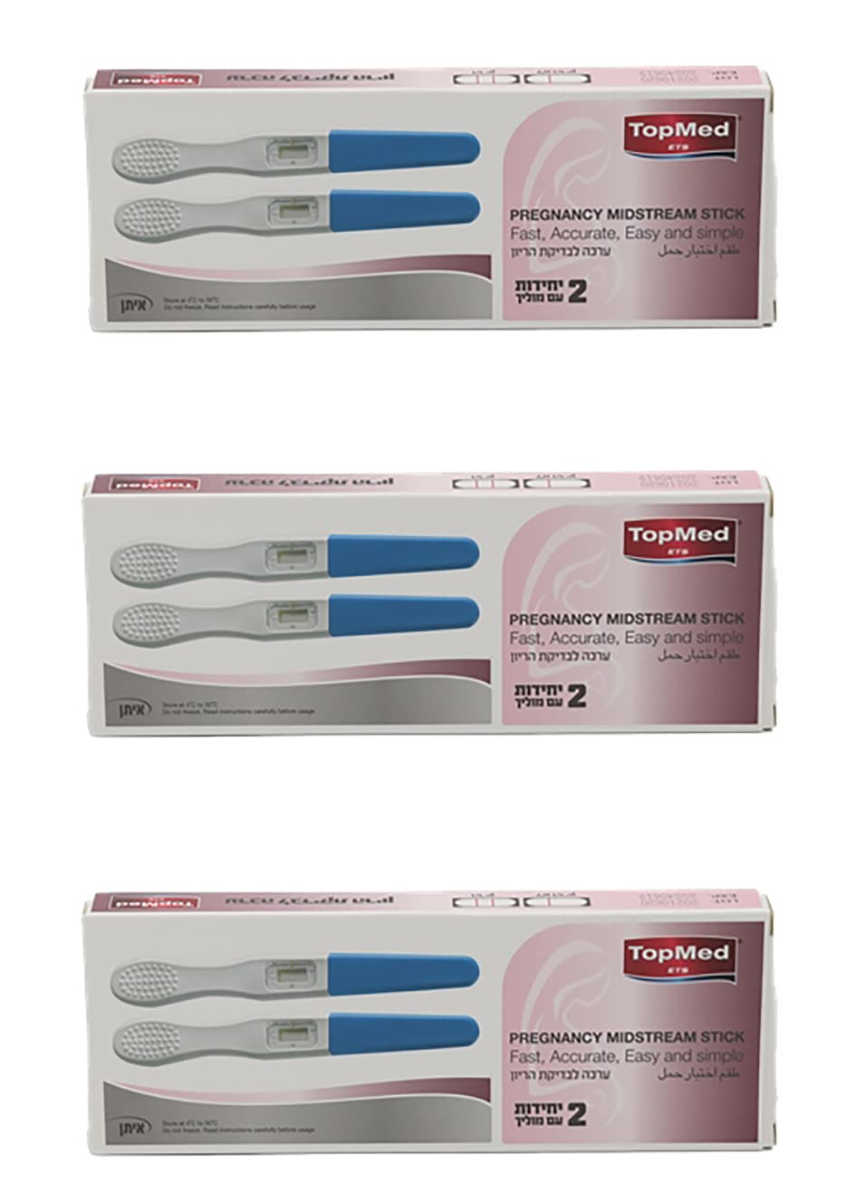 TOPMED ETSPregnancy Test Kits Individually Wraped Pregnancy Strips, Early Home Detection Pregnancy Test Kit, Clear HCG Test Results, Over 99% Accurate (6)