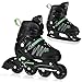 Nils Extreme Rollerblades 2in1 - Schlittschuhe Erwachsene - Inliner Erwachsene - Rollerblades - Eislaufschuhe Erwachsene – Inline Skates 39-42 - Verstellbare Grün - Modell NH11912 A