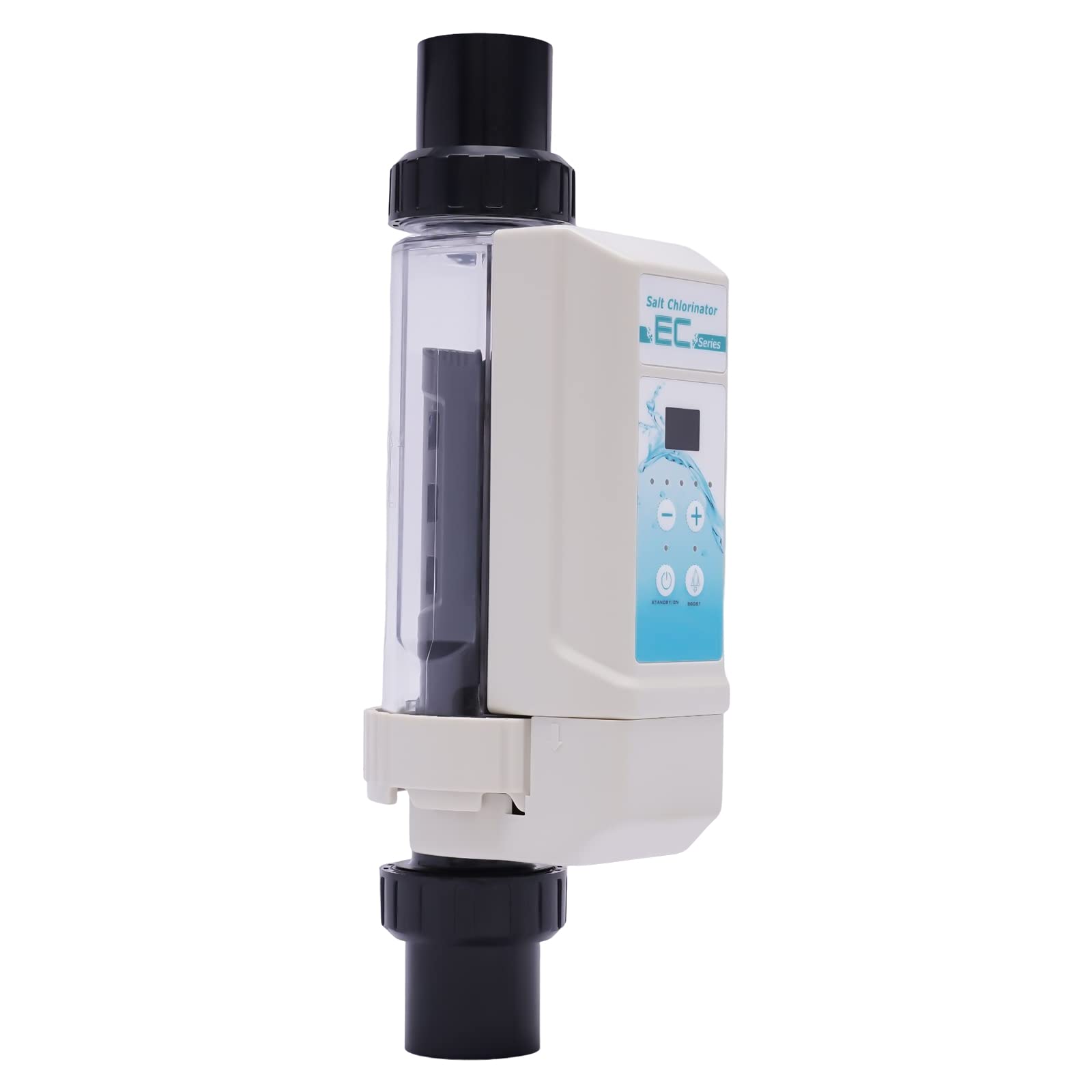 Cloratore per acqua salata, 8 G/H, cloratore per piscina autopulente, sale per piscina, cloro, salinità 2700 – 4500 PPM, sistema di acqua salata trasparente può essere utilizzato per piscine da 50 m³