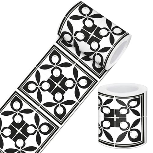 IVN Wallpaper Border Peel and Stick Wall Accent PVC Black