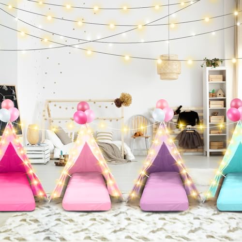 Lemosae 4 Pack Kids Teepee Set