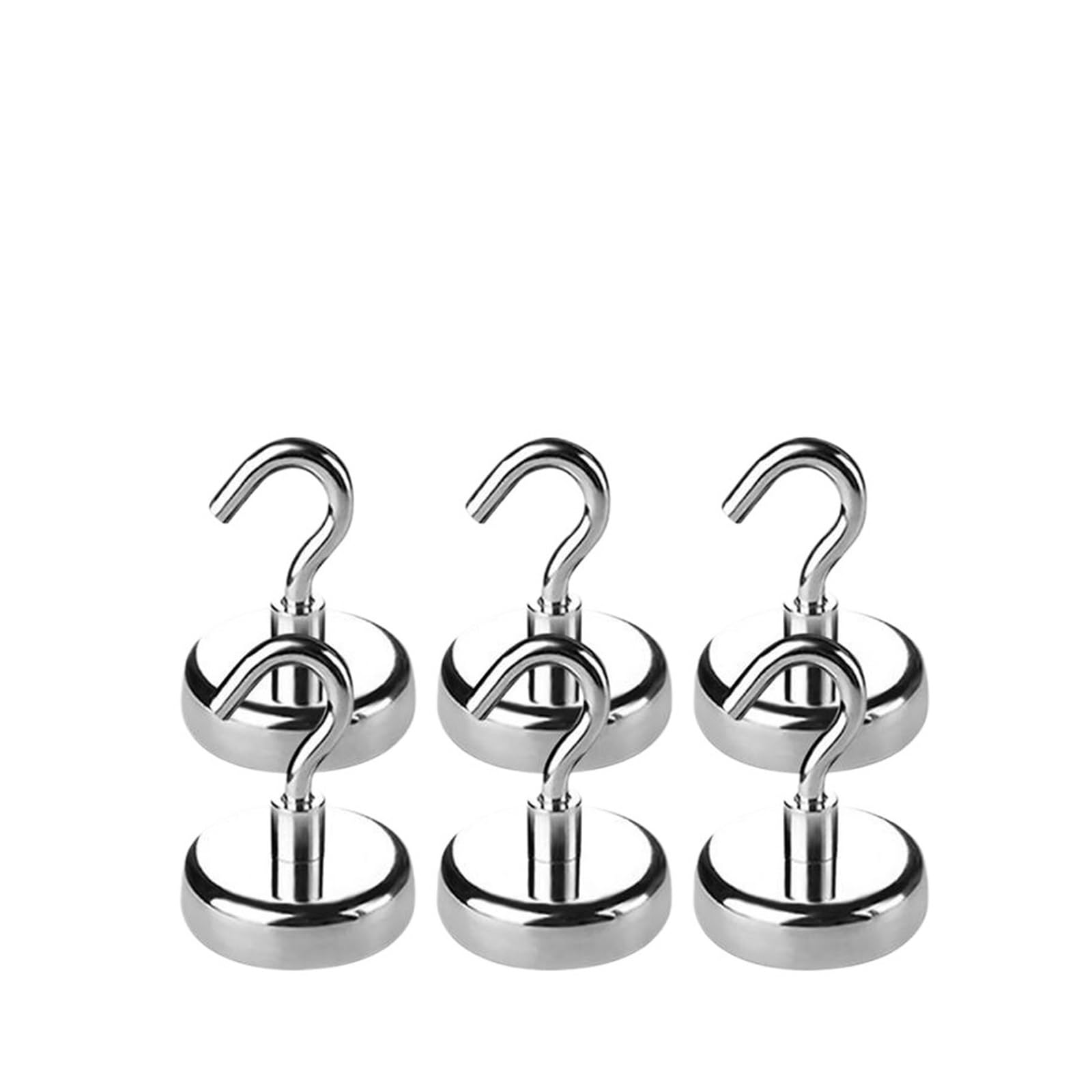 Genérico 10-40 ganchos magnéticos resistentes compatibles con múltiples usos, for el hogar, la cocina, barra, baño y las llaves(E32-Max-Tension34kg,20PC)