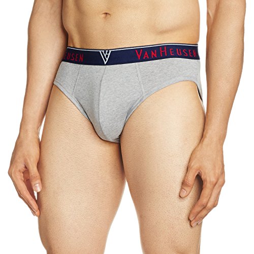 Image of Van Heusen Men's Cotton Brief Pack of 1| Ribbed Cotton | Anti-Bacterial | Stay fresh | Sweat Absorbant | Moisture-Wicking | Long Lasting Colors |Breathable Combed Cotton for extra comfort | Soft Waistband | Soft Touch | Style 10004