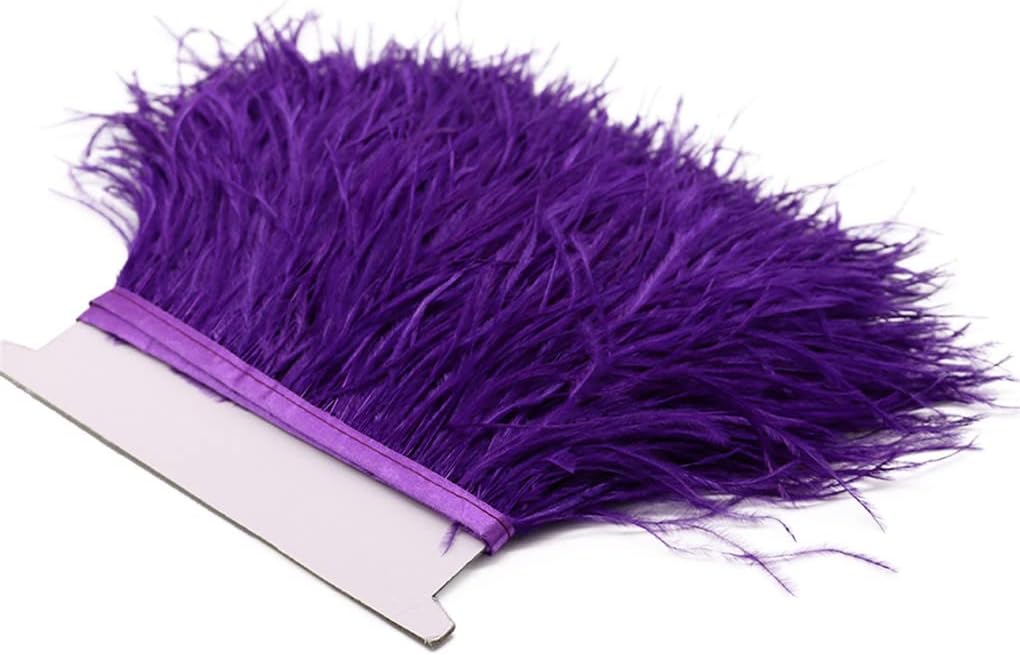 10 Meter Multicolor Natural Ostrich Feathers Trim 8-10 Cm Feathers Ribbon for DIY Craft Wedding Clothing Decoration 25 Leather Pink 10yard