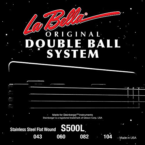 LA BELLA (���x��) �x�[�X�� S500L Double Ball Bass Flat Wound Light 43-104