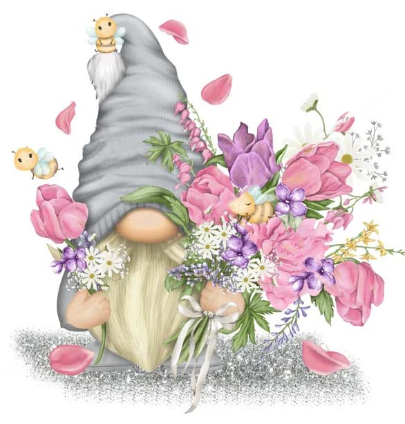 Tiwabb Gnome Diamond Painting Kits-5D Diamond Painting Kits for Adults Character Face Diamond Art Kits Full Drill Diamond Dots Gem Art and Crafts for Adults Kids Wall Decor 12x12inch