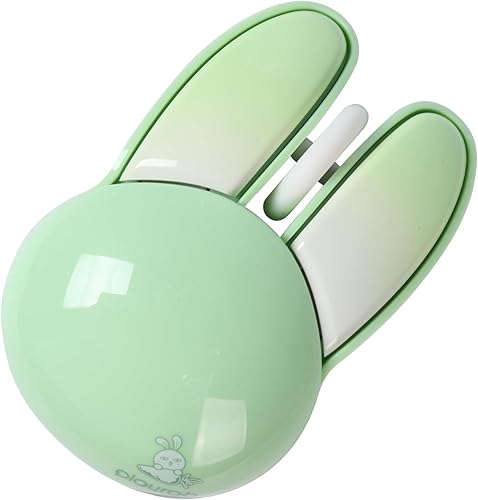Ratón inalámbrico con forma de conejito Kawaii, portátil, silencioso, ligero, silencioso, inalámbrico, USB, óptico, inalámbrico para PC, laptop,