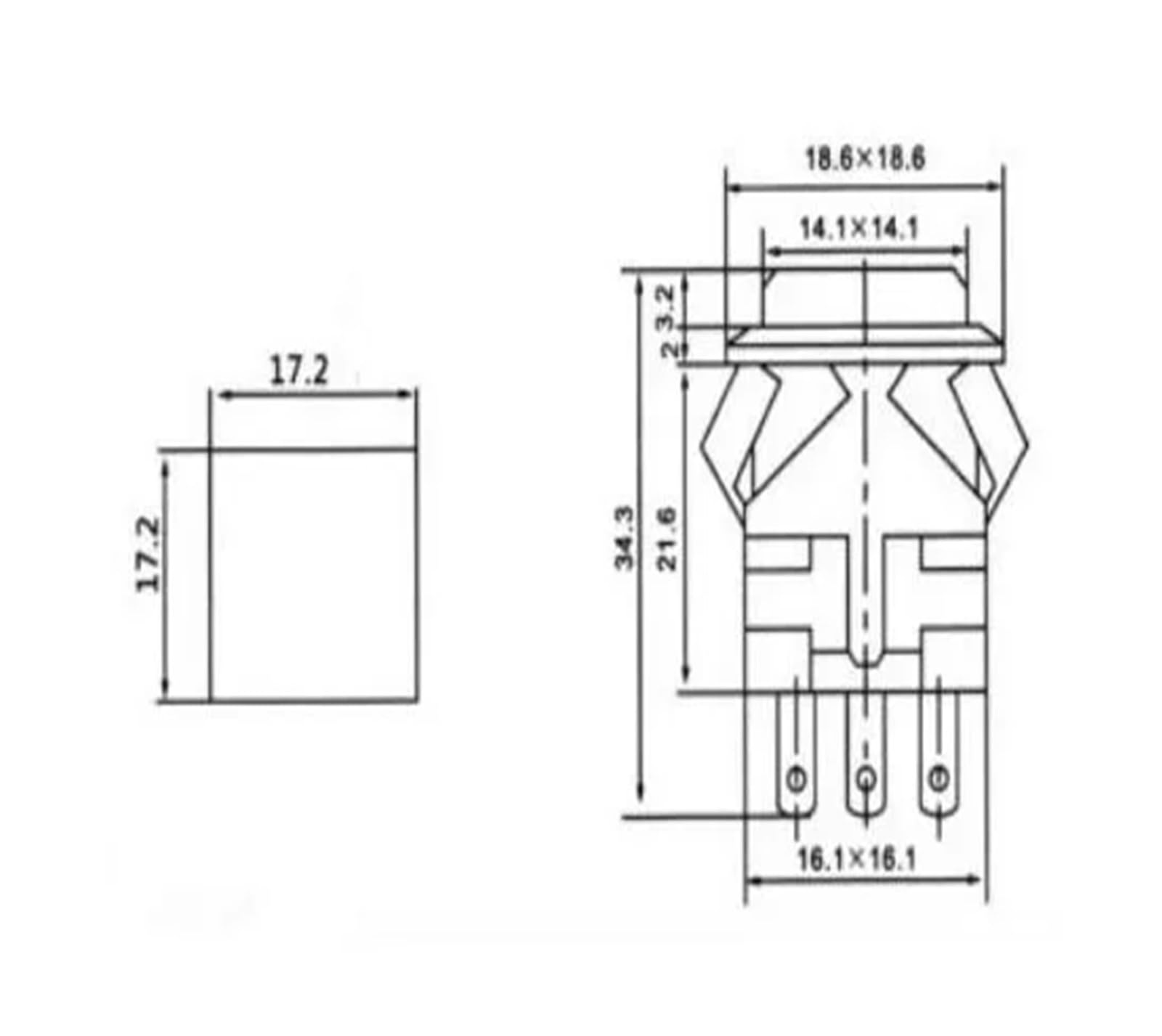 Kd2-24 Automatyczny przełącznik resetowania 3A/250V 6A/125V Natychmiastowy kwadratowy przycisk 2no2nc * 2 szt. (żółty, SELF LOCKING_WITH LIGHT)