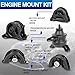 Engine Motor Mounts Set - Compatible with Honda CR-V 1997 1998 1999 2000 2001 L4 2.0L, Auto Transmission, Replace# A6502 A6585 A6520 A6506 A6526, Set of 5