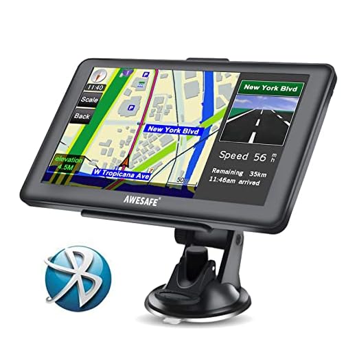 AWESAFE GPS para Coche de 7 Pulgadas Pantalla con Bluetooth, Gratis de Mapa de Europa Toda la Vida