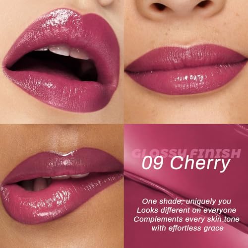 Image of Honey Lipstick Tinted Lip Balm - Shine Moisturizing Lipstick for Women, Natural Nourishing Hydrating Lip Gloss Stain for Dry Lips, Tint Sheer Lightweight Makeup, Vegan - 2Pc Mauve & Cherry
