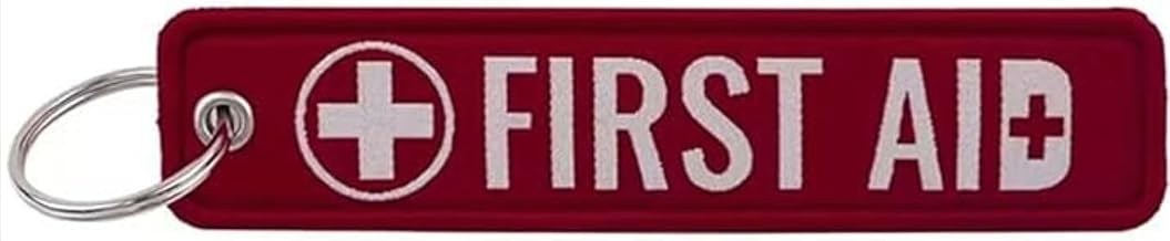 First Aid Medical Bag Box Medicine Medic Emergency Medical Technician Services EMT Ambulance Drugs Triage Hospital Save Life Pills Bandage Keychain Key Tag Chain Fob Ring