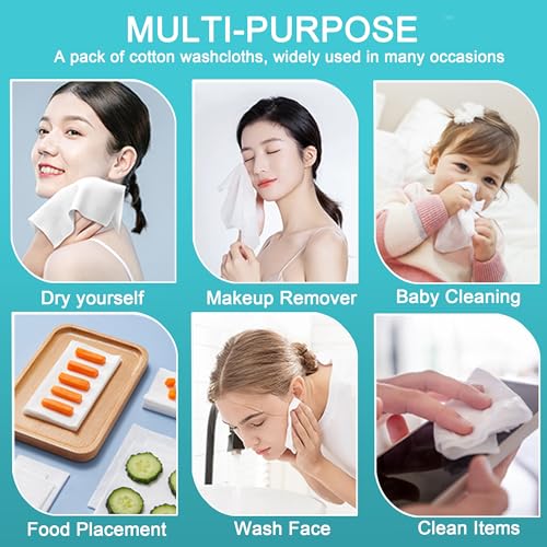 CHNLML Disposable Face Towel,Cotton Facial Dry Wipe for Sensitive Skin, Facial Tissues for Skin Care, Facial Cleansing, Makeup Wipes, Makeup Remover Towels, Upgraded and Thickened 6.7 Ounces