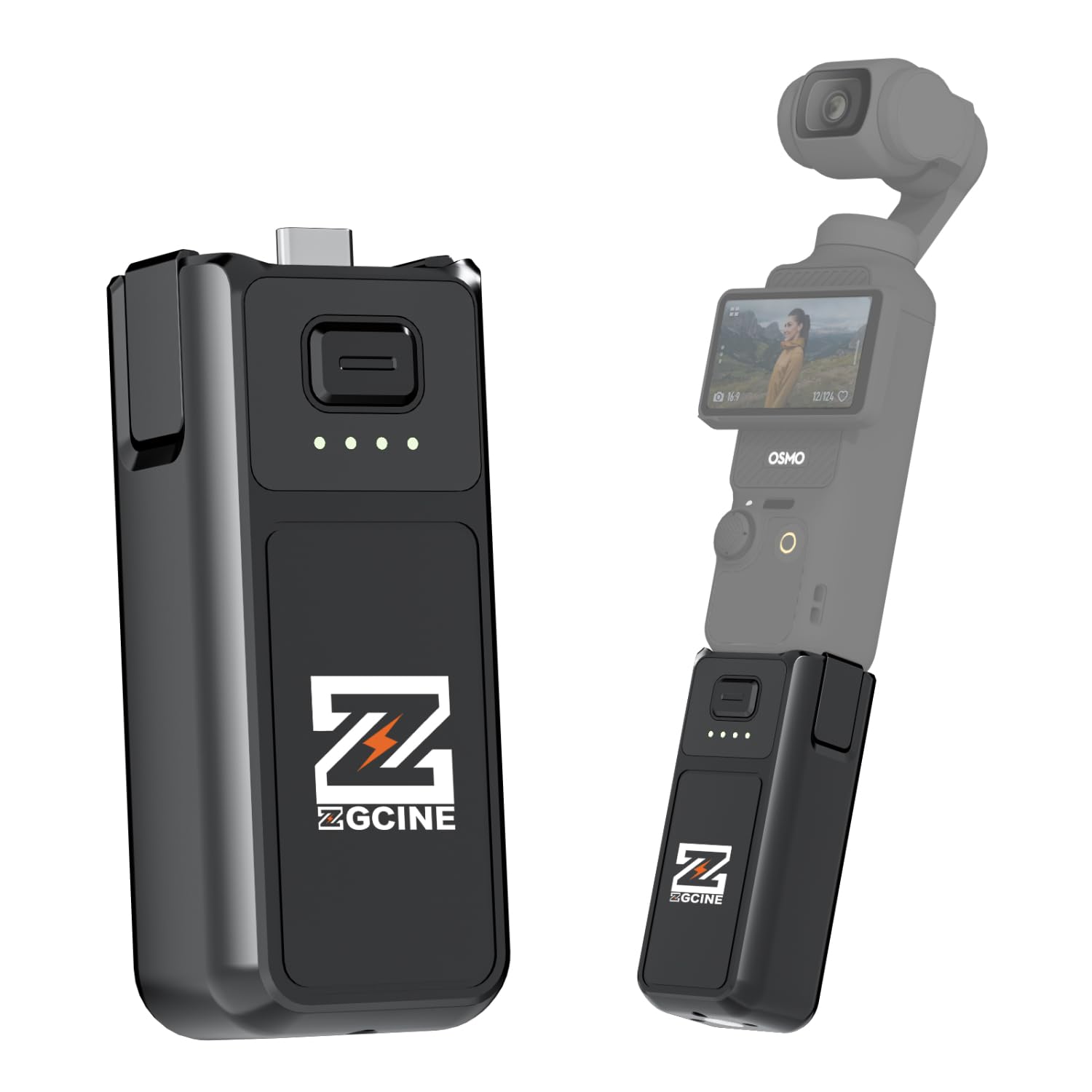 pocket 3 camera battery grip 17w quick charge lcd display